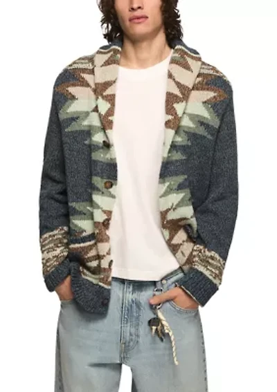 Southwest Shawl Collar Cardigan