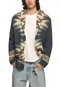 Southwest Shawl Collar Cardigan