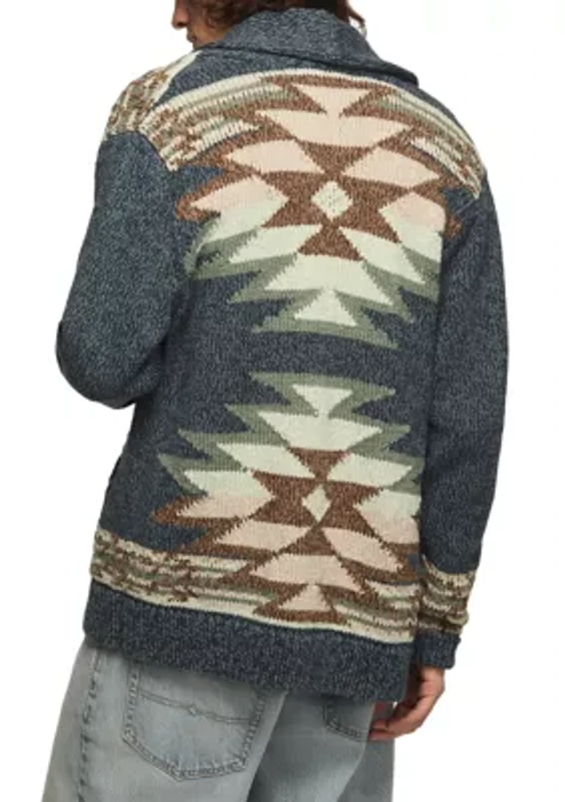 Southwest Shawl Collar Cardigan