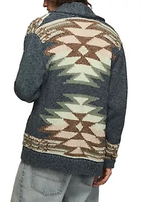 Southwest Shawl Collar Cardigan