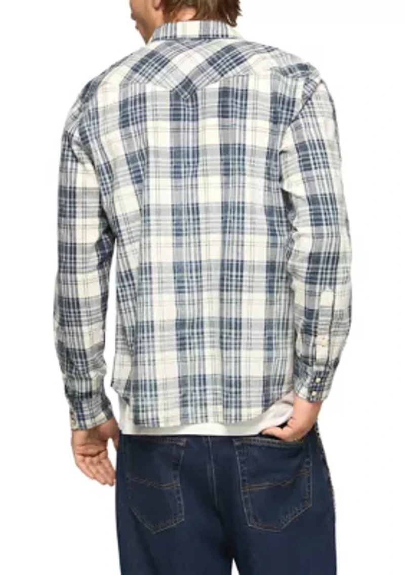 Long Sleeve Plaid Western Shirt