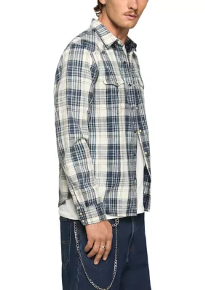 Long Sleeve Plaid Western Shirt