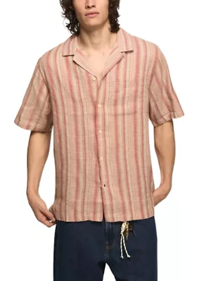 Men's Linen Camp Collar Shirt
