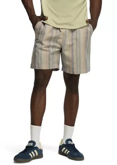 Men's Linen Striped Shorts