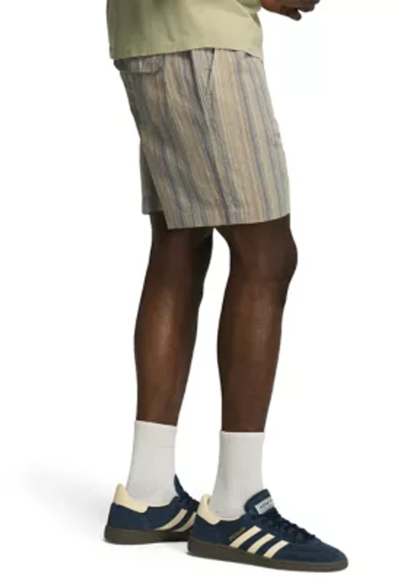 Men's Linen Striped Shorts