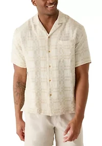 Men's Short Sleeve Untucked Camp Collar Shirt