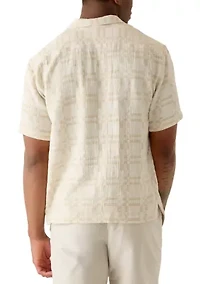 Men's Short Sleeve Untucked Camp Collar Shirt