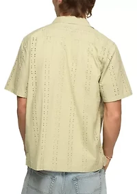 Men's Eyelet Camp Collar Shirt