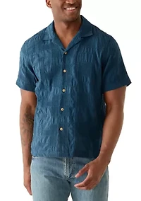 Men's Short Sleeve Novelty Camp Collar Shirt