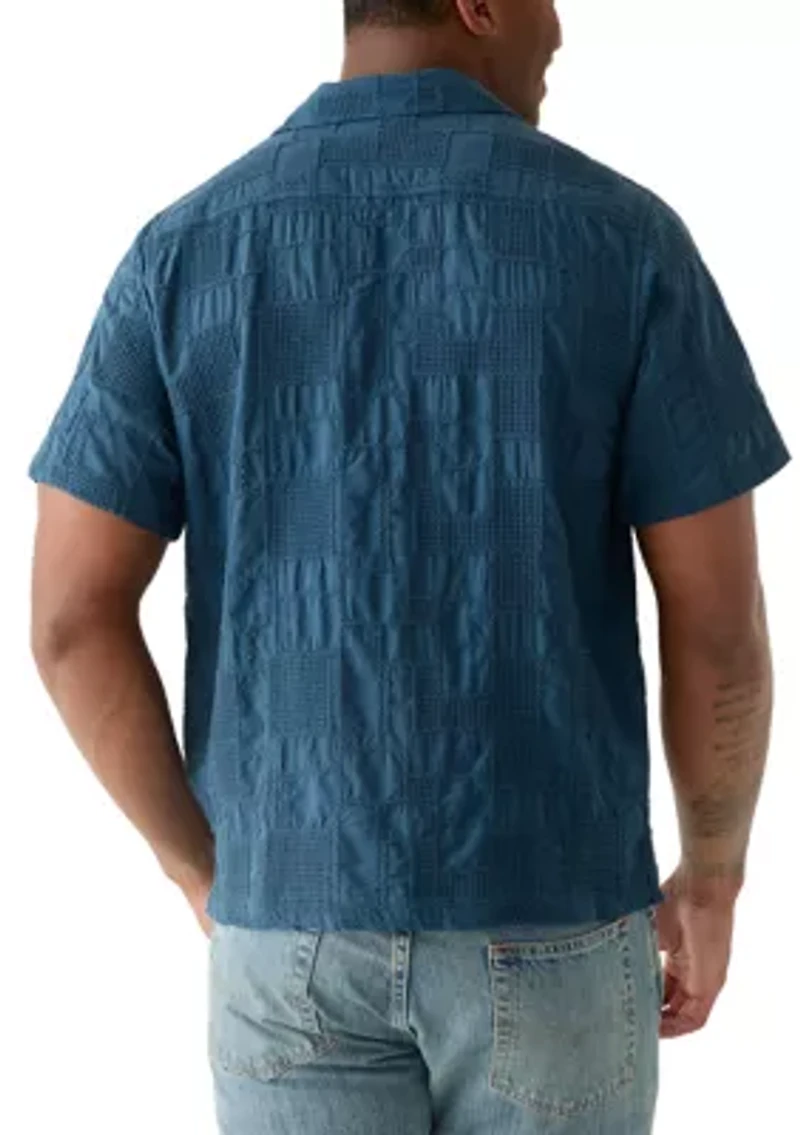 Men's Short Sleeve Novelty Camp Collar Shirt