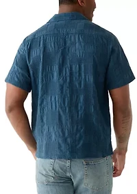 Men's Short Sleeve Novelty Camp Collar Shirt