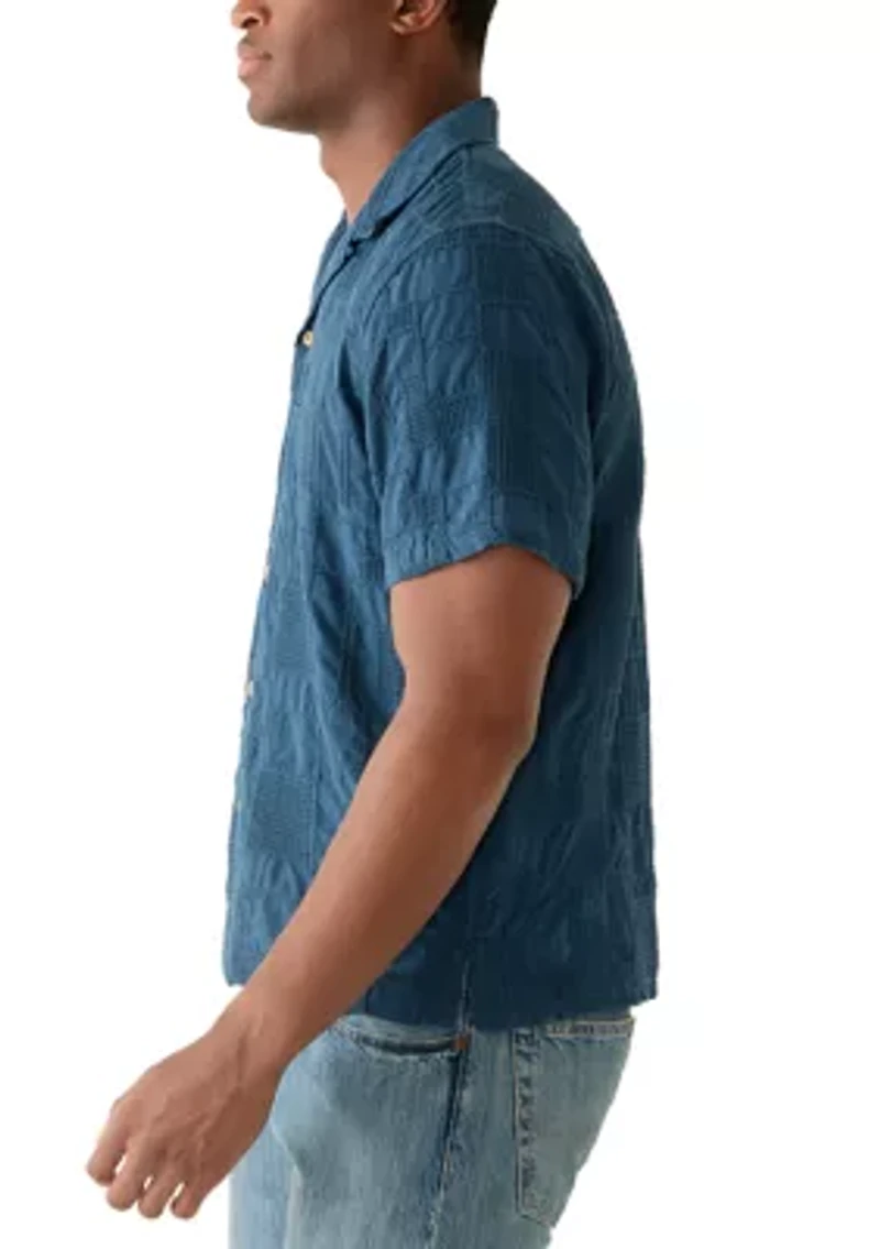 Men's Short Sleeve Novelty Camp Collar Shirt