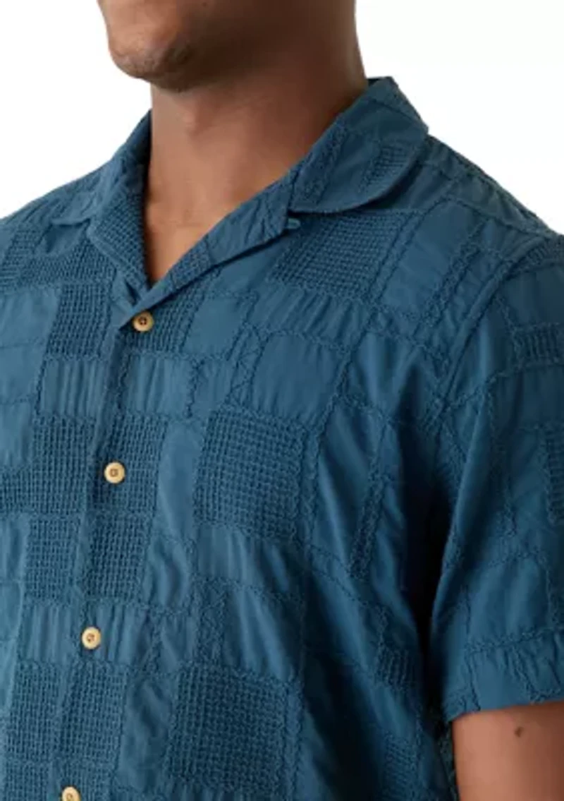 Men's Short Sleeve Novelty Camp Collar Shirt