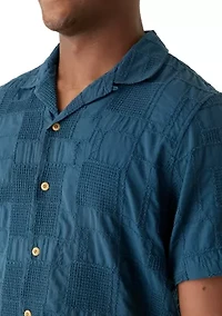 Men's Short Sleeve Novelty Camp Collar Shirt