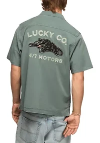 Panther Moto Embroidered Graphic Shirt