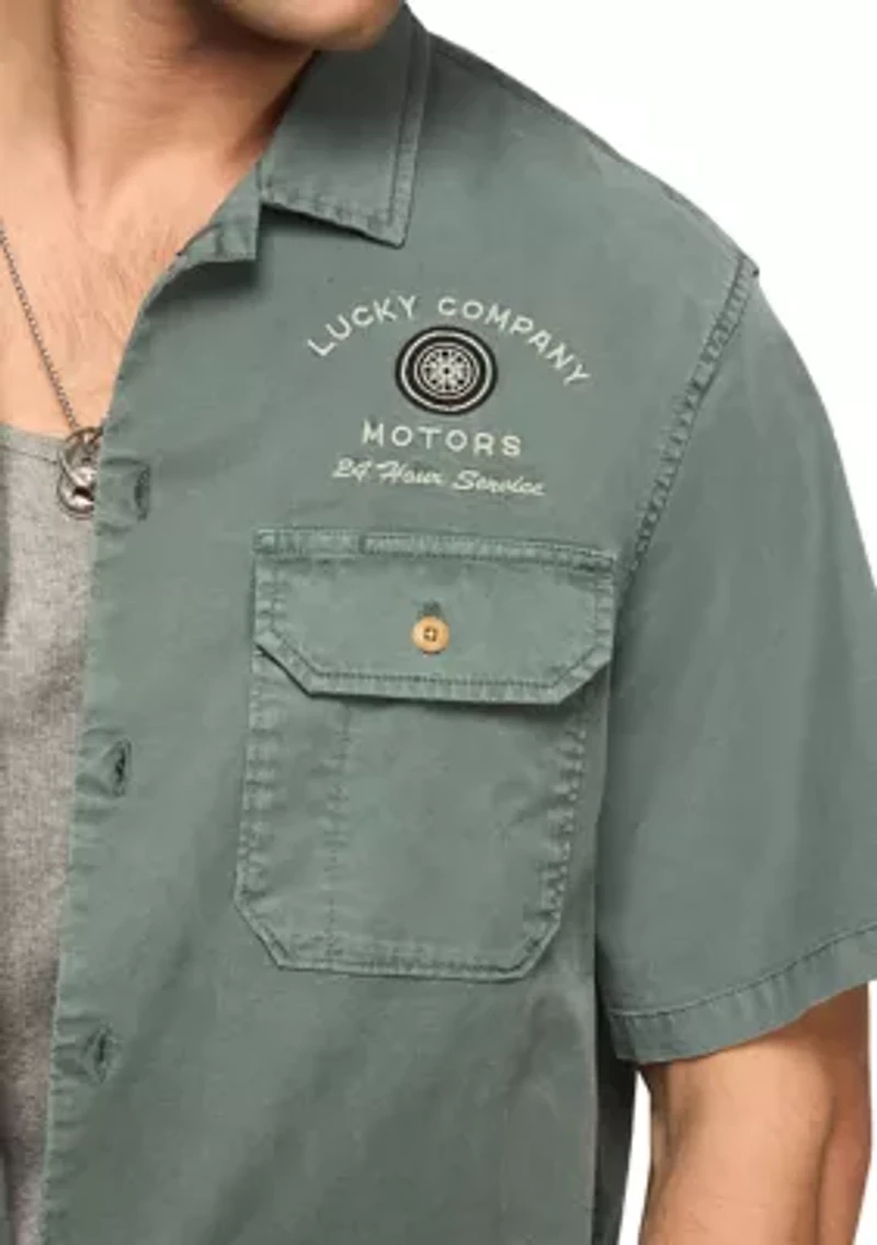 Panther Moto Embroidered Graphic Shirt