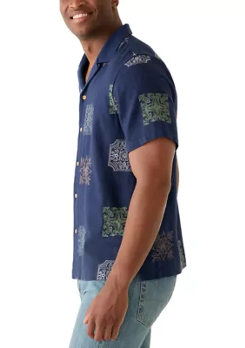 Men's Short Sleeve Novelty Camp Collar Shirt