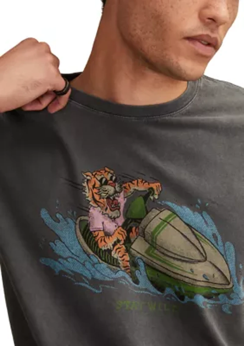 Men's Short Sleeve Tiger Surfer T-Shirt