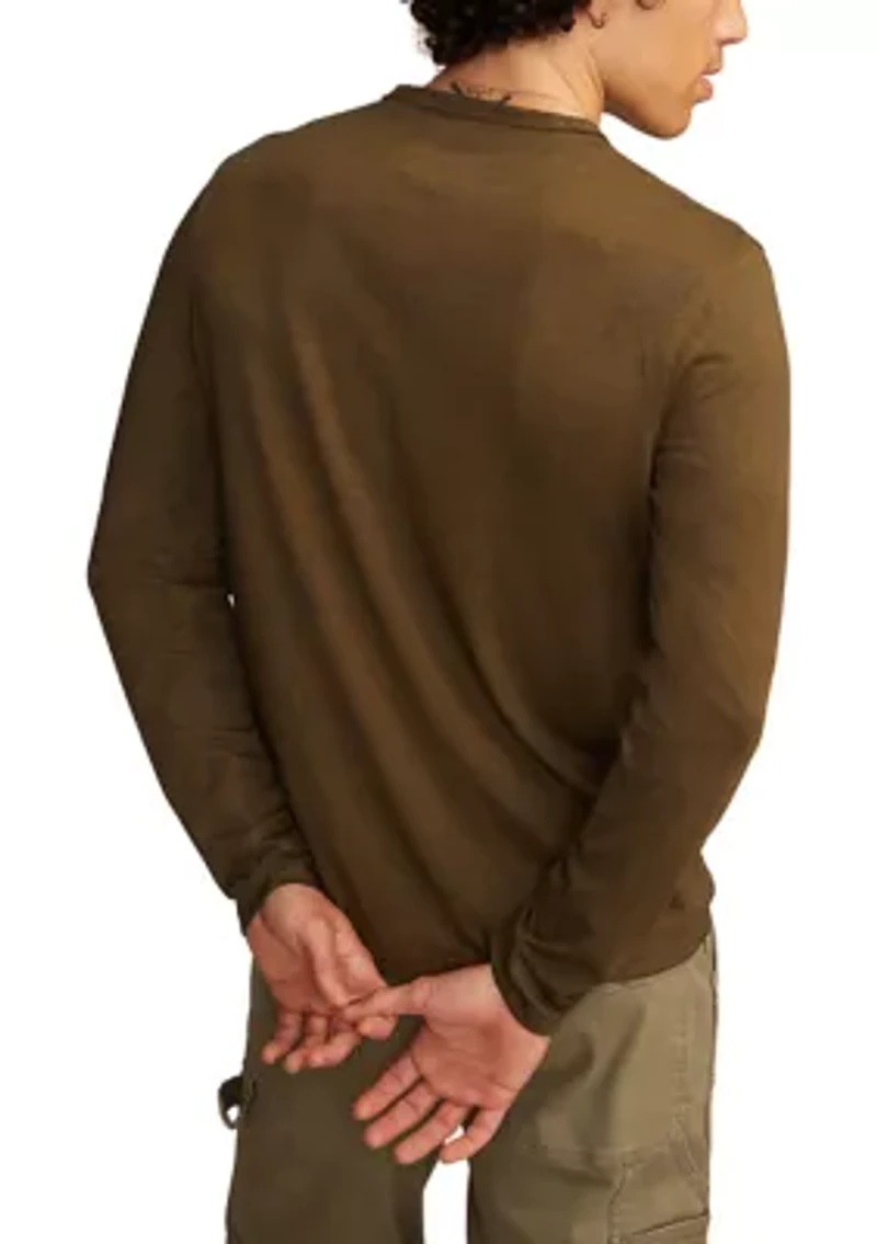 Big & Tall Venice Burnout Long Sleeve Shirt