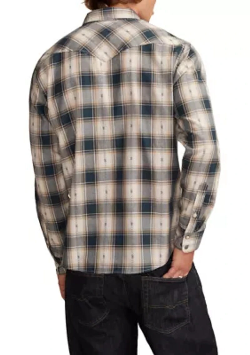 Big & Tall Long Sleeve Dobby Western Shirt