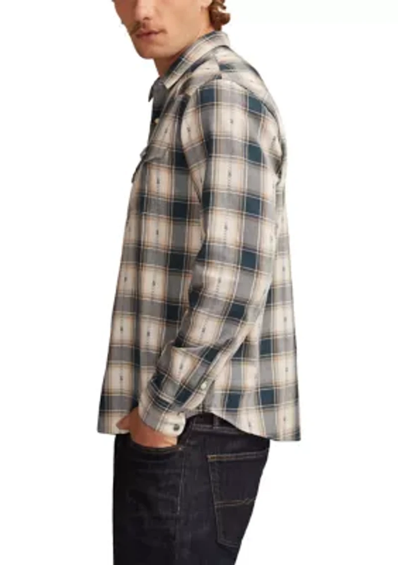 Big & Tall Long Sleeve Dobby Western Shirt