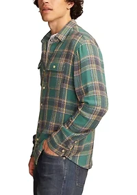 Big & Tall Long Sleeve Herringbone Flannel