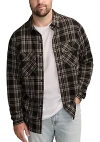 Big & Tall Brushed Long Sleeve Knit Shirting