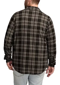 Big & Tall Brushed Long Sleeve Knit Shirting