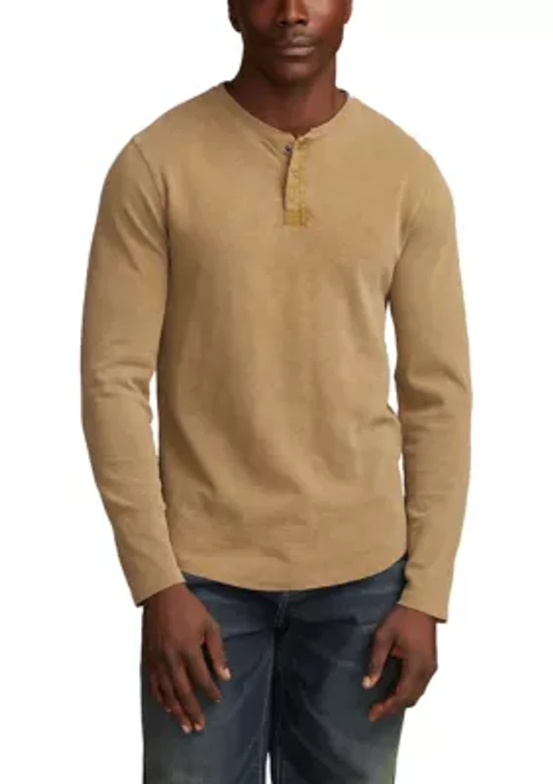 Weekend Slub Jersey Long Sleeve Henley Shirt
