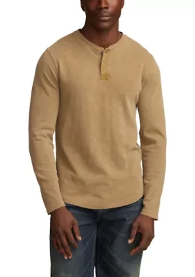 Weekend Slub Jersey Long Sleeve Henley Shirt