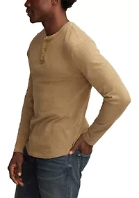 Weekend Slub Jersey Long Sleeve Henley Shirt