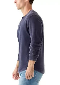 Weekend Slub Jersey Long Sleeve Henley Shirt
