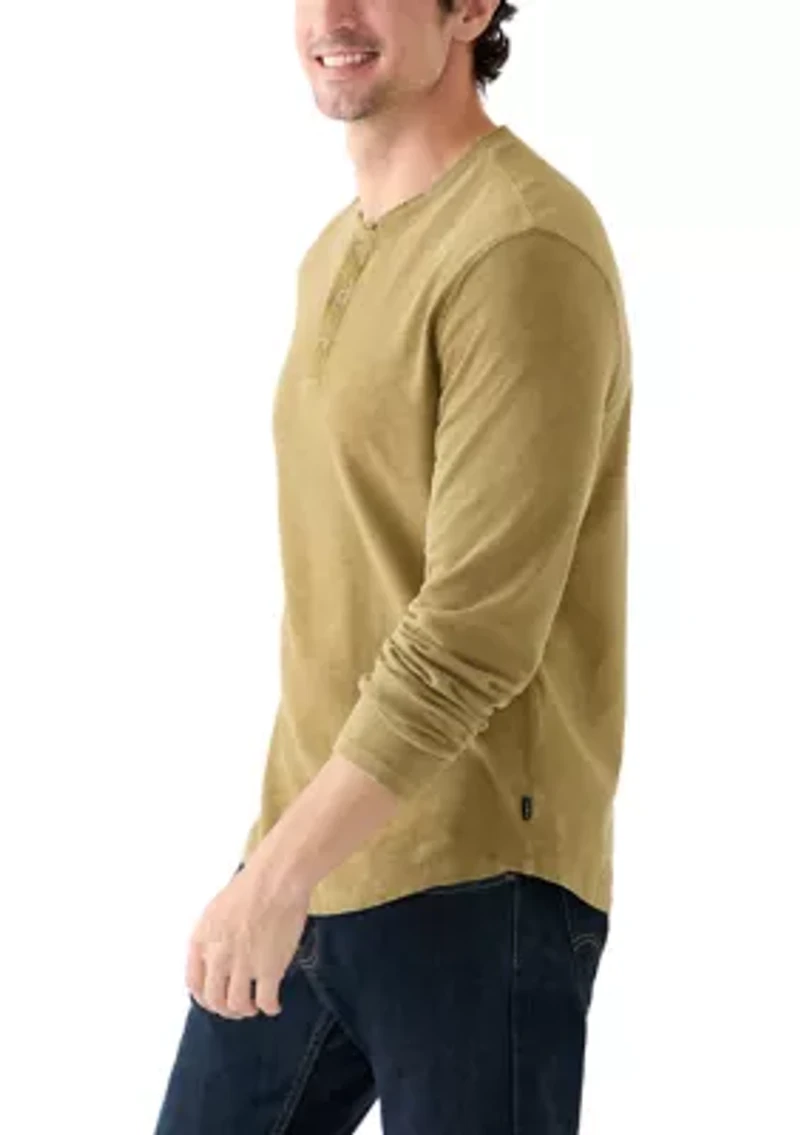 Weekend Slub Jersey Long Sleeve Henley Shirt