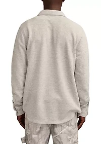 Men's Herringbone Long Sleeve Knit Shirt