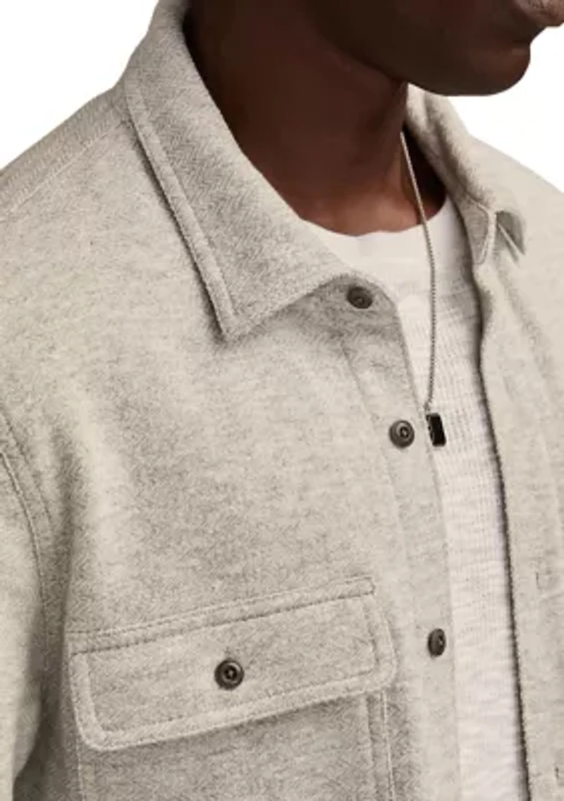 Men's Herringbone Long Sleeve Knit Shirt