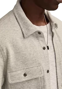 Men's Herringbone Long Sleeve Knit Shirt