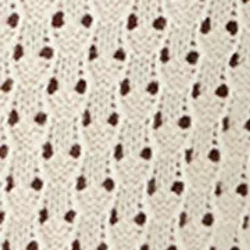 Men's Crochet Button Front Sweater Knit Top