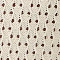 Men's Crochet Button Front Sweater Knit Top