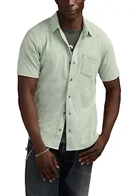 Men's Short Sleeve Linen Knit Shirt