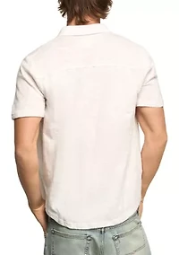 Men's Short Sleeve Linen Knit Shirt