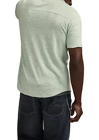 Men's Short Sleeve Linen Knit Shirt