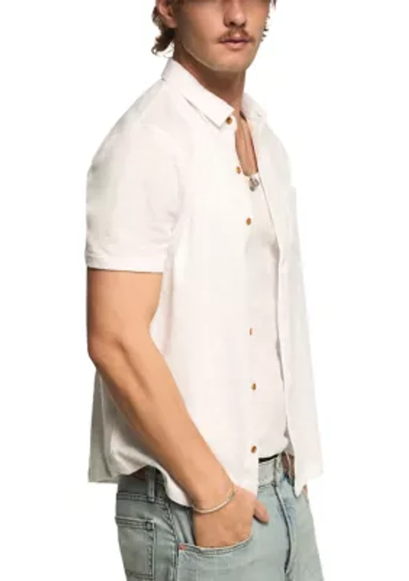 Men's Short Sleeve Linen Knit Shirt