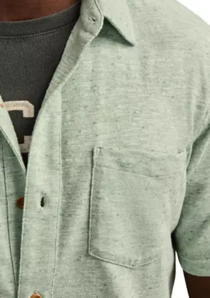 Men's Short Sleeve Linen Knit Shirt