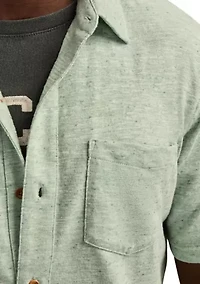 Men's Short Sleeve Linen Knit Shirt