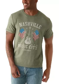 Men's Short Sleeve Nashville Guitars Graphic Shirt