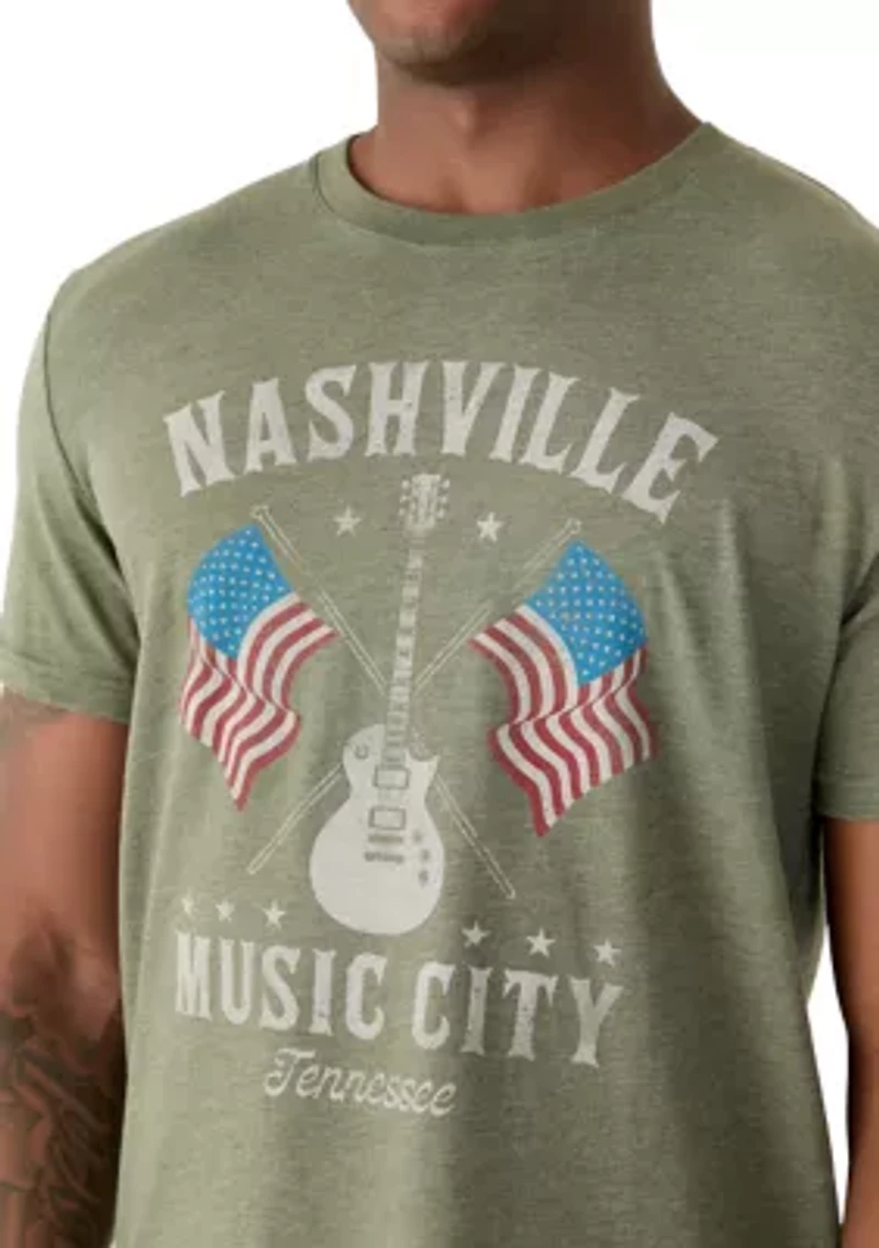 Men's Short Sleeve Nashville Guitars Graphic Shirt