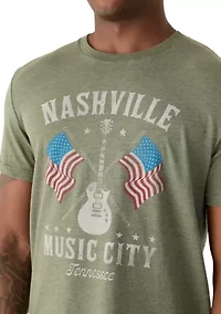Men's Short Sleeve Nashville Guitars Graphic Shirt