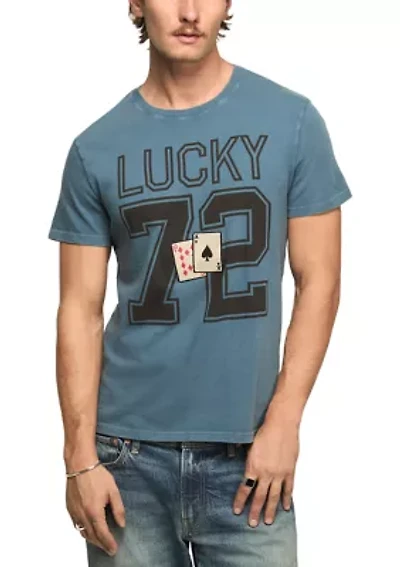 Men's Lucky Playing Cards Football T-Shirt