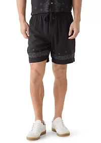 Men's Bandana Print Shorts