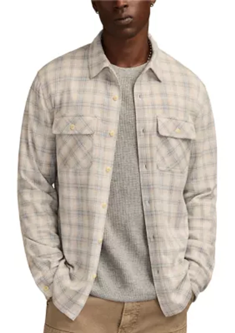 Big & Tall Double Faced Soft Plaid Knit Shirt